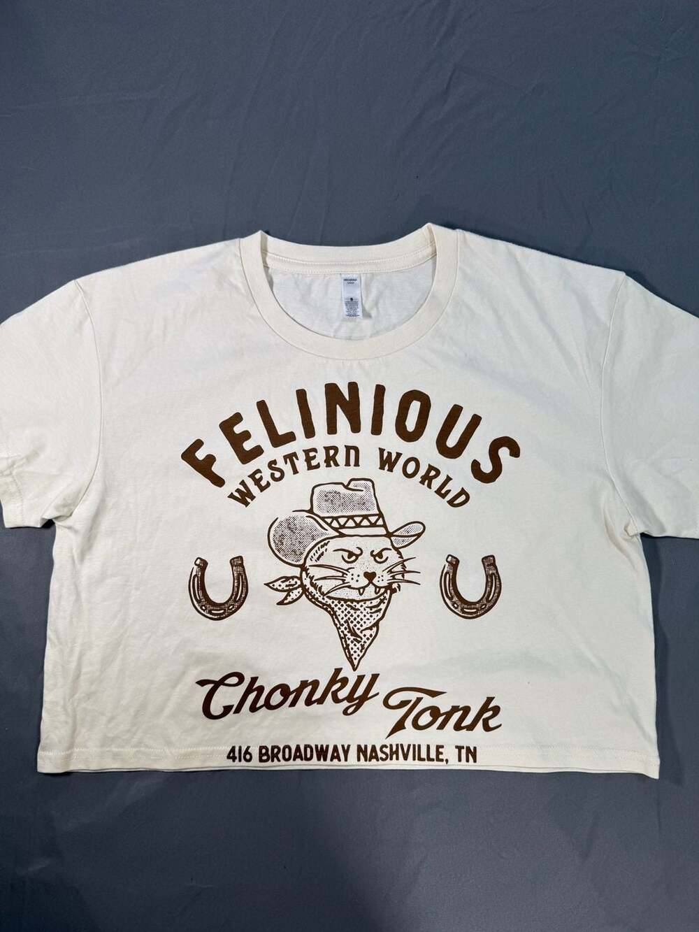 As Colour Felinious Western World Chonky Tonk Nashville Crop T-Shirt